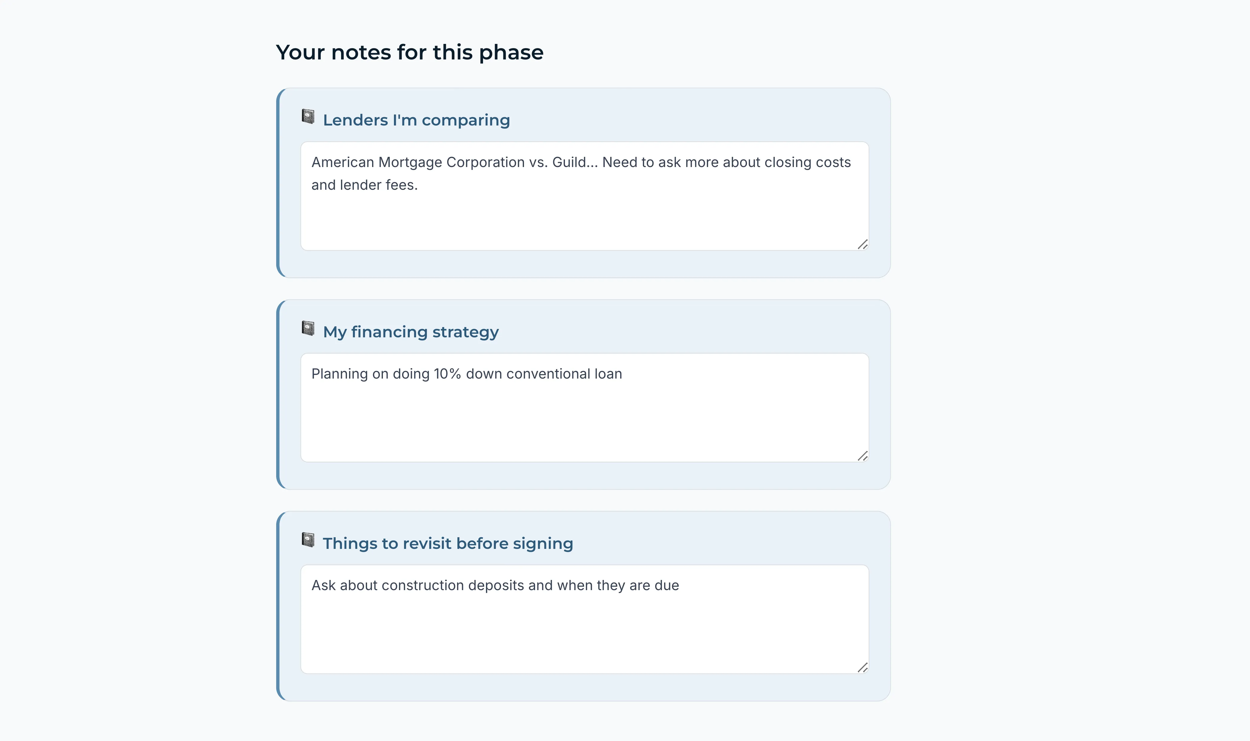 Lot-selection question checklist